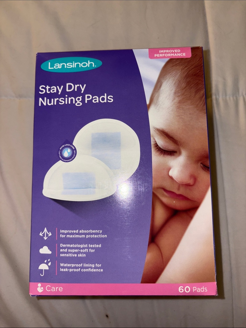 *Never OPENED* Lansinoh Stay Dry Nursing Pads - Purple & White Packaging